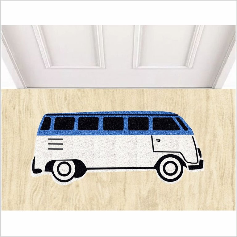 TAPETE KOMBI CARRO NO FORMATE, TAPETES PARA PORTA DECORAÇÃO TAPETE KOMBI CARRO NO FORMATE, TAPETES PARA PORTA DECORAÇÃO
