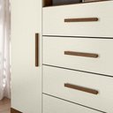 Ver imagem 4 de Cômoda Savana S01 4 Gavetas MDF-MDP Jatobá-Areia Mpozenato 129cm