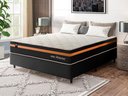 Ver imagem 1 de Conjunto Cama Box c/ Molas Ensacadas Sirius Preto Casal 138x188x65
