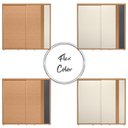 Ver imagem 5 de Guarda Roupa Acácia 240cm 2 Portas de Correr 4 Gavetas Freijo/off White/titanium
