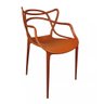 Cadeira Allegra em Pp para Área Externa e Sala de Jantar ou Estar Cor Terracota Ecomhome - 3
