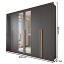 Ver imagem 5 de Guarda-roupa Casal Severo 6 Portas 6 Gavetas com Espelho - Panorama Móveis