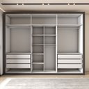 Ver imagem 4 de Guarda-roupa Casal Severo 6 Portas 6 Gavetas com Espelho - Panorama Móveis