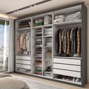 Ver imagem 2 de Guarda-roupa Casal Severo 6 Portas 6 Gavetas com Espelho - Panorama Móveis
