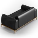 Ver imagem 5 de Sofá 150cm 2 Lugares Base Gold Molino D06 PU B-159 Preto - Mpozenato