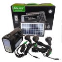 Ver imagem 2 de Kit Lanterna Placa Solar Carregador Portatil Energia Emergência Painel Lampadas Acampamento Camping