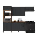 Ver imagem 2 de Armário de Cozinha Modulada Compacta Fidelitá Nara 100% MDF 4 Peças 270cm 12 Portas 2 Gavetas com