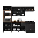 Ver imagem 3 de Armário de Cozinha Modulada Compacta Fidelitá Nara 100% MDF 4 Peças 270cm 12 Portas 2 Gavetas com