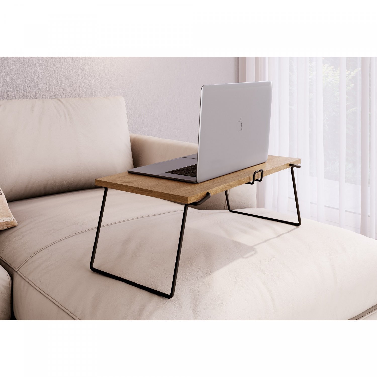 Mesa para Notebook 54x30cm Dobrável com Suporte de Smartphone Artesano