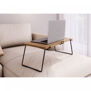 Mesa para Notebook 54x30cm Dobrável com Suporte de Smartphone 