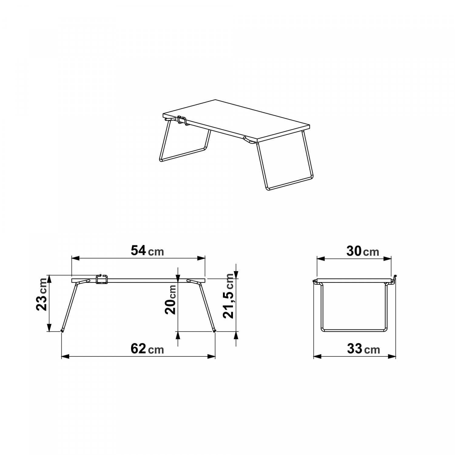 Mesa para Notebook 54x30cm Dobrável com Suporte de Smartphone  - 4