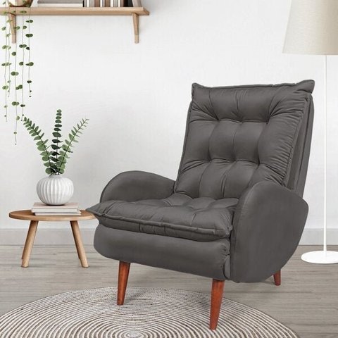 Poltrona Anatomica Pes De Madeira Eloa 