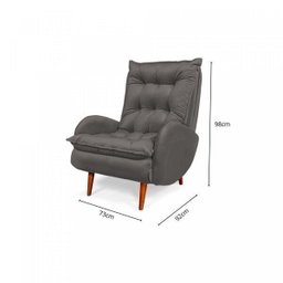 Poltrona Anatomica Pes De Madeira Eloa  - 5