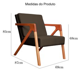 Kit 2 Poltronas Decora Monalisa Veludo Marrom - Malta Decor - 5 Kit 2 Poltronas Decora Monalisa Veludo Marrom - Malta Decor - 5