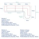 Ver imagem 3 de Kit Sofá Modular 5 Lugares 390cm Moderno Curvo Orgânico Bellarco Linho