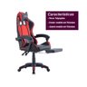 Cadeira Gamer Pop Vermelha e Preta Player Reclinável Pc Youtuber Jogos Pé Rodizio Poliuretano Girató - 7