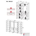 Ver imagem 4 de Guarda-roupas Closet Modulado 270cm 4 Peças com 4 Gavetas e Cabideiros Multimóveis Mp4321