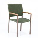 Ver imagem 1 de Cadeira Poltrona de Jantar em Alumínio e Corda Náutica Modelo Acelga Corda Náutica