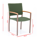 Ver imagem 7 de Cadeira Poltrona de Jantar em Alumínio e Corda Náutica Modelo Acelga Corda Náutica