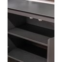 Ver imagem 3 de Buffet Collins 4 Portas Laca Grafite Brilho com Pés Aço Ouro 200 Cm - 71182