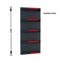 Ver imagem 4 de Gondola Parede 202 Fit Ate 3 Metros 1 Canto Preto 20b Pe Vermelho