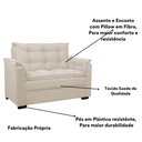 Ver imagem 4 de Sofá Confortável 1,40 Pequeno Compacto Small Cor:bege