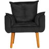 Poltrona Para Sala Decorativa Opala Suede Preto ANF Store - 2