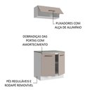 Ver imagem 6 de Kit com Balcão e Armário Aéreo Multiuso 80cm Agata Madesa