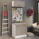 Ver imagem 2 de Kit com Balcão e Armário Aéreo Multiuso 80cm Agata Madesa