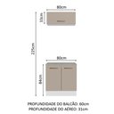 Ver imagem 4 de Kit com Balcão e Armário Aéreo Multiuso 80cm Agata Madesa