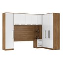 Ver imagem 7 de Guarda Roupa Dormitório Modulado Irlanda Casal/queen Canto - Amêndola Touch e Branco - Roupeiro Demo