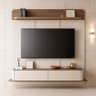 Painel para Tv até 70 Polegadas Home Suspenso Concept Off-white 1.8 Off-white/amadeirado - 1