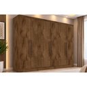 Ver imagem 1 de Guarda Roupa Casal 6 Portas 6 Gavetas Oslo Braúna Europa