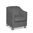 Ver imagem 4 de Mini Poltrona Cadeira Infantil Tilla de Criança Suede Cinza Escuro