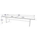 Ver imagem 3 de Mesa de Reunião 3,20m X 1,20m Corporativa 2 Caixas de Tomada Cor:freijó com Preto