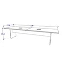 Ver imagem 3 de Mesa de Reunião 3,20m X 1,20m Corporativa 2 Caixas de Tomada Cor:freijó com Preto