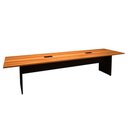 Ver imagem 2 de Mesa de Reunião 3,20m X 1,20m Corporativa 2 Caixas de Tomada Cor:freijó com Preto