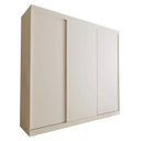 Ver imagem 2 de Guarda-roupa Casal 3 Portas de Correr 4 Gavetas Cronos - Branco