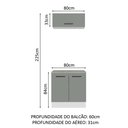 Ver imagem 4 de Kit com Balcão e Armário Aéreo Multiuso 80cm Agata Madesa