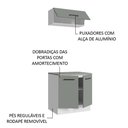 Ver imagem 6 de Kit com Balcão e Armário Aéreo Multiuso 80cm Agata Madesa