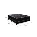 Ver imagem 2 de Cama Box Casal Ortopédica Conjugada 138x188x52 Tampo Preto Matelassê