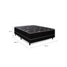 Cama Box Casal Ortopédica Conjugada 138x188x52 Tampo Preto Matelassê - 2