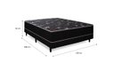 Ver imagem 2 de Cama Box Casal Ortopédica Conjugada 138x188x52 Tampo Preto Matelassê