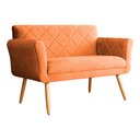 Ver imagem 1 de Nmaoradeira Isabela 02 Lugares Veludo Cores - DS Estofados - Terracota