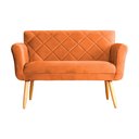 Ver imagem 2 de Nmaoradeira Isabela 02 Lugares Veludo Cores - DS Estofados - Terracota