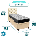 Ver imagem 3 de Cama Box Bau + Colchão Solteiro Ortobom D33 Iso100 + Cabeceira Estofada