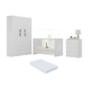Ver imagem 1 de Quarto de Bebê Completo com Berço 3 em 1 com Colchão Incluso Liz Multimóveis Mp4571