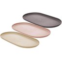 Ver imagem 2 de Travessa Oval Bambu Plástico 38x21cm Prato Bandeja Servir Petisco Salgados Lines Lyor