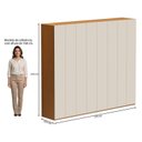 Ver imagem 3 de Guarda-Roupa Casal 8 Portas 6 Gavetas Grande Rio Clean Miminalista Yescasa Freijó e Off White