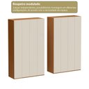 Ver imagem 5 de Guarda-Roupa Casal 8 Portas 6 Gavetas Grande Rio Clean Miminalista Yescasa Freijó e Off White